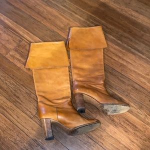 Vintage divination boots, suede inside, leather out